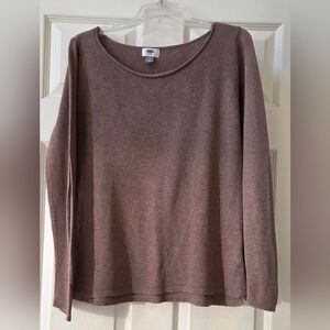 Old Navy Women's Mauve Brown Scoop Neck Sweater